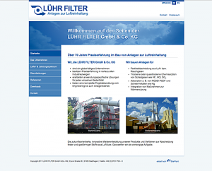 Neuer Internet Auftritt für die Firma LÜHR FILTER - realisiert vom EUROMEDIAHOUSE